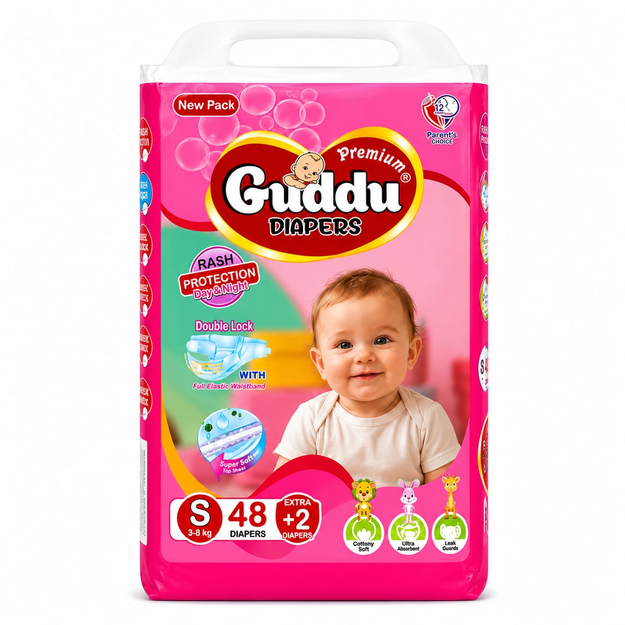 GUDDU DIAPERS SMALL SIZE